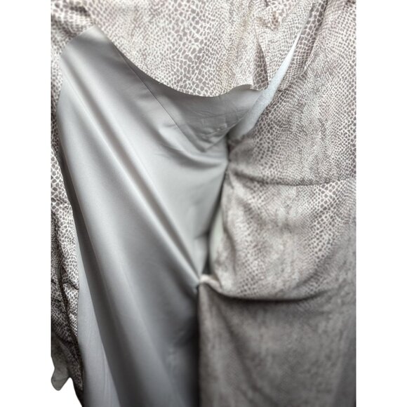 NEW Banana Republic Size 2 W Animal Print Chiffon Ruffle Sleeveless Wrap Maxi - Picture 7 of 16